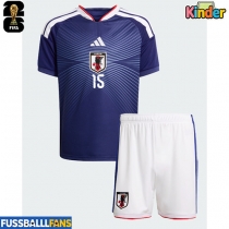 Japan Daichi Kamada #15 Heimtrikotsatz Kinder EM 2024 Kurzarm (+ Kurze Hosen)